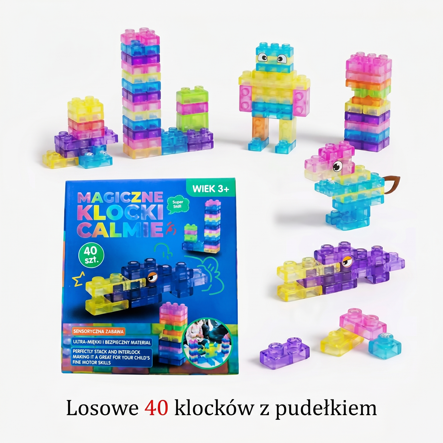 Magiczne miękkie klocki żelowe Calmie